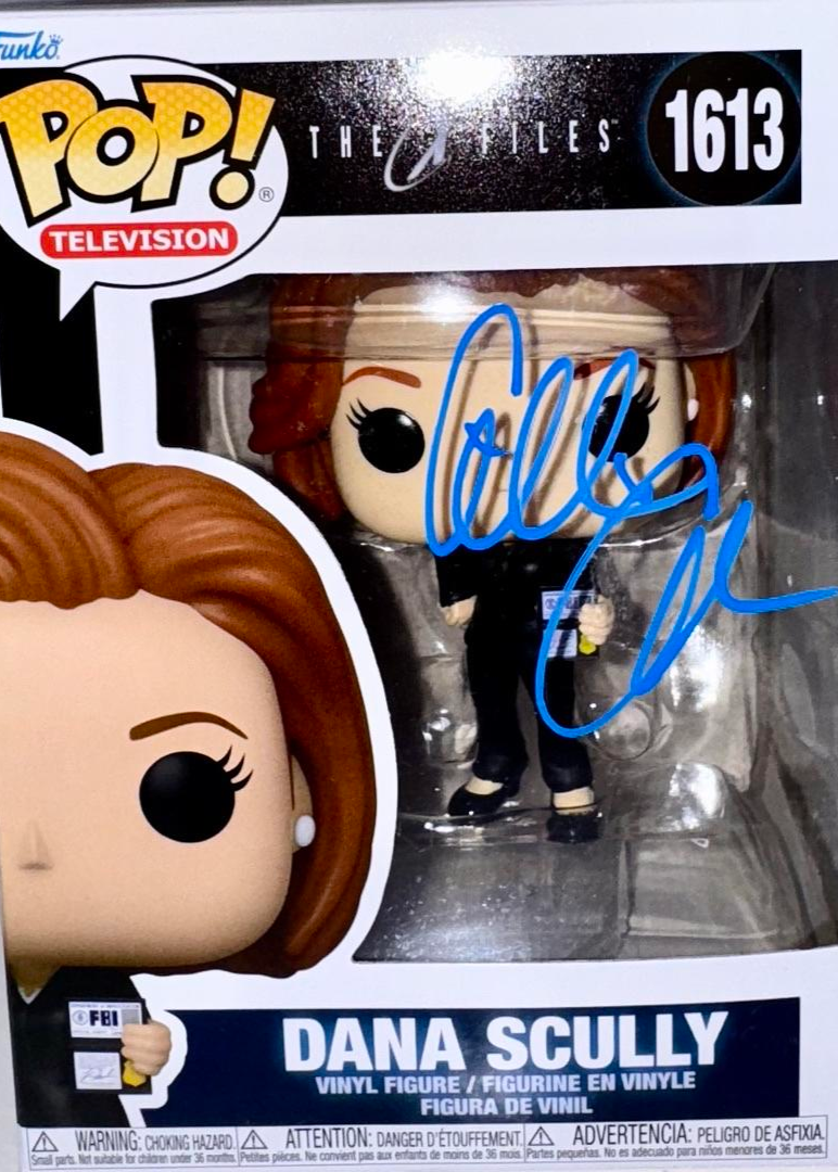 Gillian Anderson Signed Funko Pop #1613 "Dana Scully" (Blue Ink) - JSA COA #3